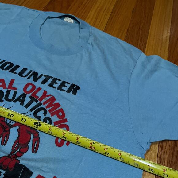 Vintage Screen Stars Special Olympics Aquatics Volunteer Single Stitch T-Shirt - Picture 4 of 9